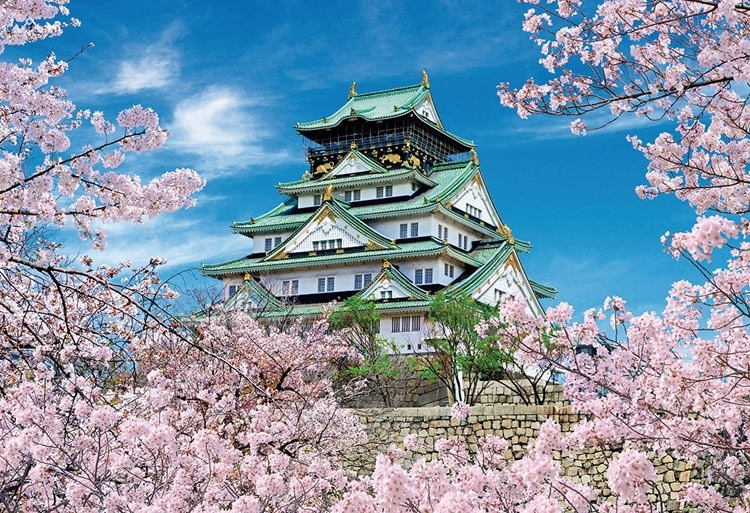 大阪城 桜景 300ピース ジグソーパズル ●予約 BEV-300-229 26×38cm