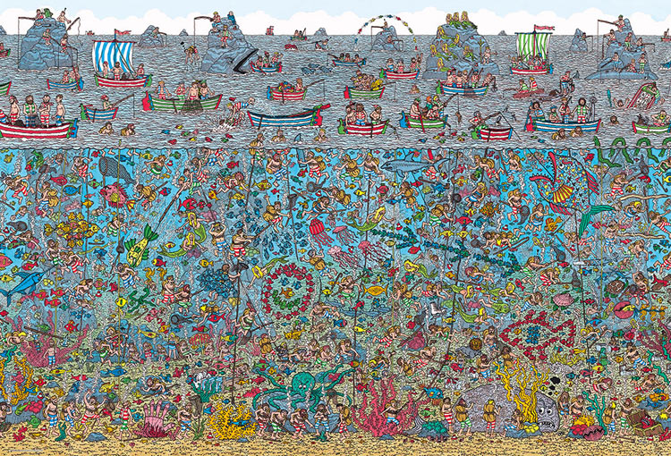 Where's Wally? 深海のダイバー （ウォーリーをさがせ！）　2000ピース　ジグソーパズル　BEV-S92-504　［CP-DI］