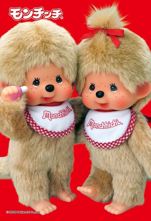 男の子、女の子 ベージュ・ペア　(モンチッチ)　300ピース　ジグソーパズル　●予約　CUT-300-375 26×38cm