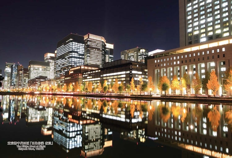 東京都千代田区「日比谷濠 夜景」 300ピース ジグソーパズル ●予約 CUT-300-481 26×38cm