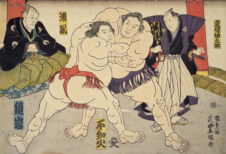 大相撲 錦絵「取組の図」 (歌川国貞) 300ピース ジグソーパズル ●予約 CUT-300-766 26×38cm