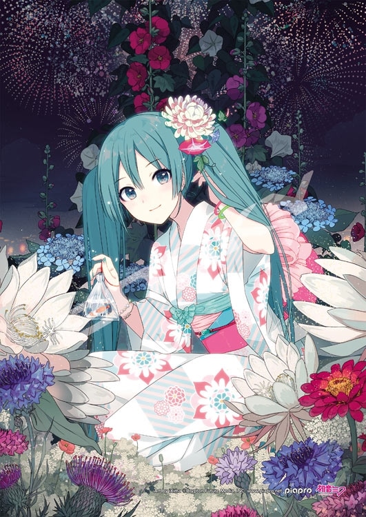 Summer flowers (初音ミク) 208ピース ジグソーパズル ●予約 ENS-208-ML13 18.2×25.7cm
