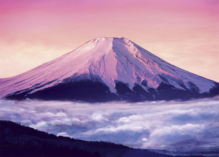 朱に染まる絶景富士 （国内風景）　500ピース　ジグソーパズル　EPO-05-085　[CP-FJ]