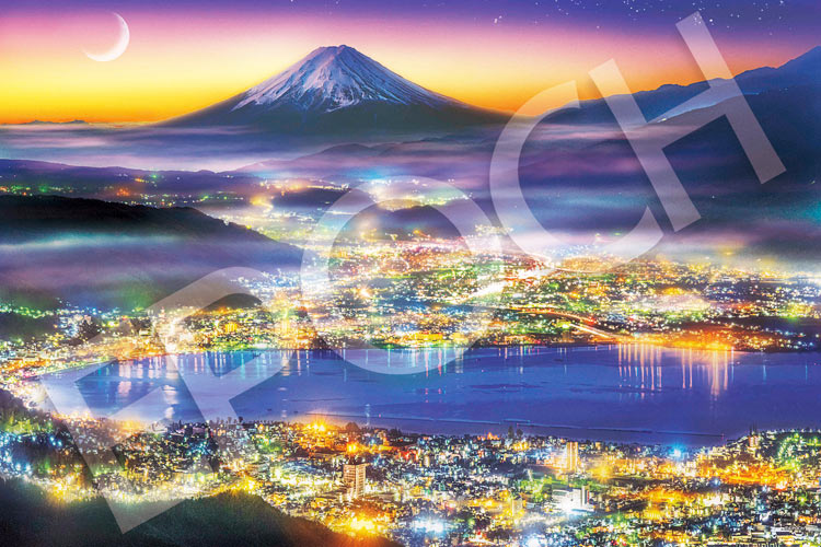 EPO-22-102s 風景 街明かりに浮かぶ富士 2016ピース ［CP-MO 