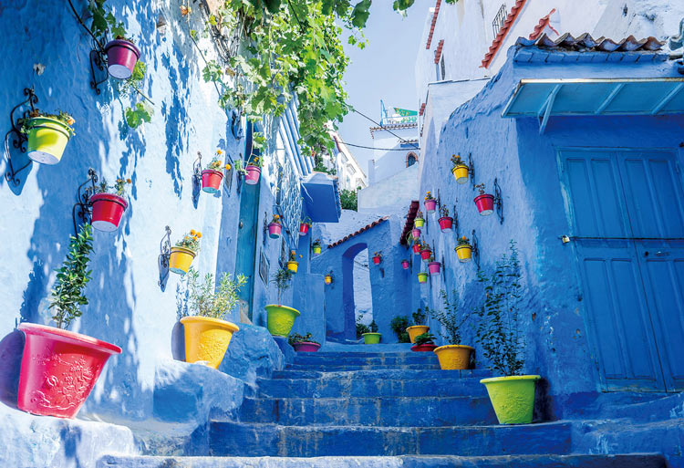 カラフルな街並み　青の街シャウエン−モロッコ（風景）　300ピース　ジグソーパズル　EPO-25-166