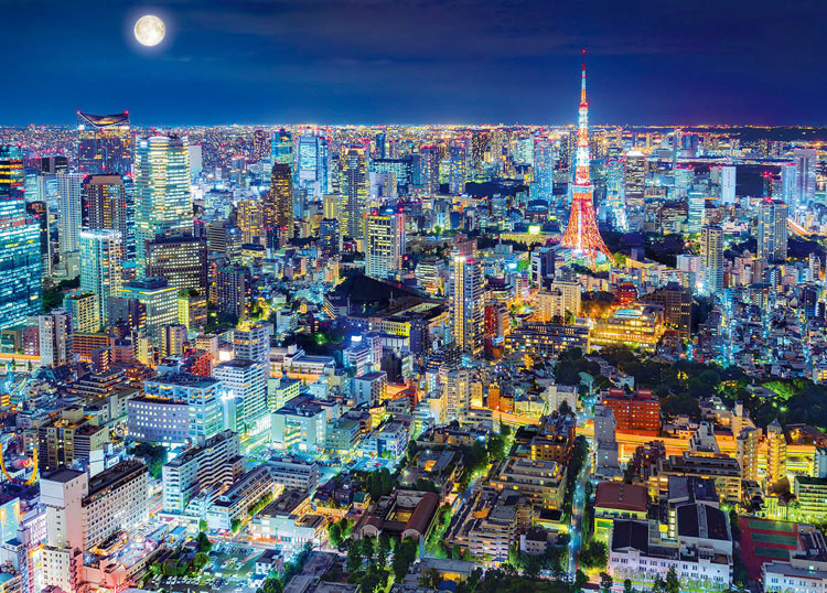 煌めく東京の夜-東京（風景）　2000スーパースモールピース　ジグソーパズル　EPO-54-018　［CP-SM］