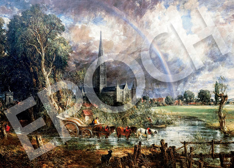 牧草地から見たソールズベリー大聖堂 （絵画）　2000ピース　ジグソーパズル　EPO-54-100