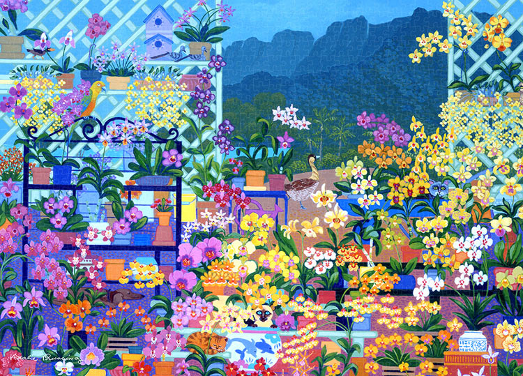 Orchid House -Hawaii（ロザリー・プルッシング）　1000ピース　ジグソーパズル　TEN-TPG-1000-619　［CP-WI］