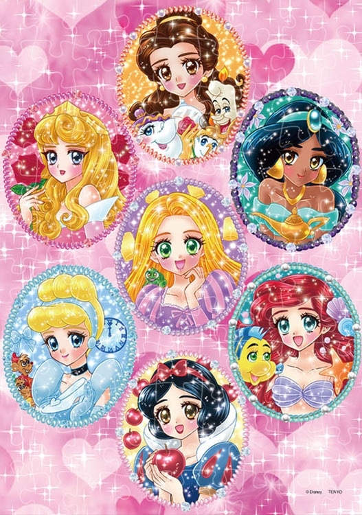 ディズニープリンセス アート コレクション BY 中川翔子　(プリンセス)　108ピース　ジグソーパズル　●予約　TEN-D108-075 18.2×25.7cm