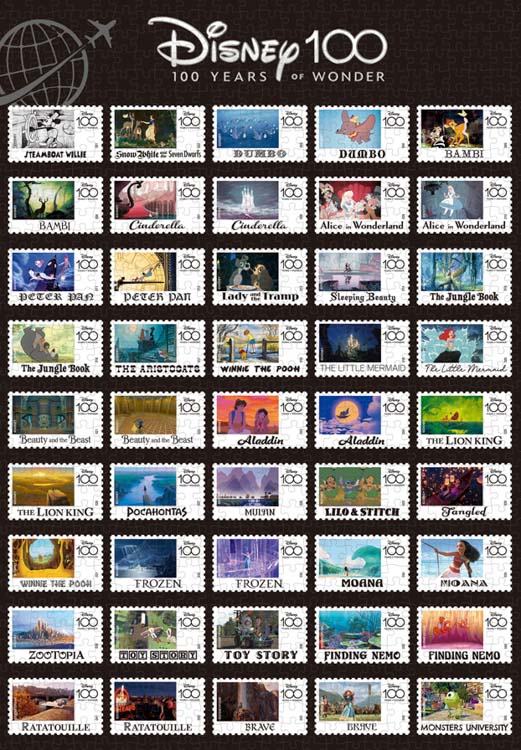 TEN-D1000-012 ディズニー Disney100:World Stamps （オールキャラクター） 1000ピース テンヨー  の商品詳細ページです。｜日本最大級のジグソーパズル通販専門店 ジグソークラブ