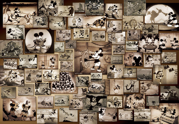 ミッキーマウス モノクロ映画コレクション 　1000ピース　ジグソーパズル　TEN-D1000-398