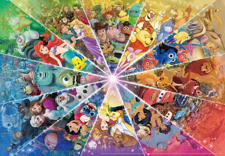 Color Circle　(Disney＆Disney/Pixar） 　1000ピース　ジグソーパズル　TEN-DP1000-870