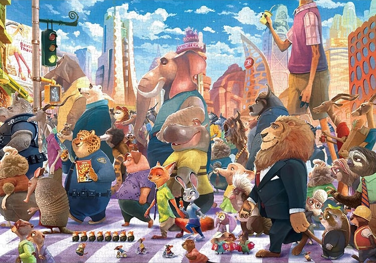 クロスウォーク (ズートピア) 1000ピース ジグソーパズル TEN-D1000-904 51×73.5cm