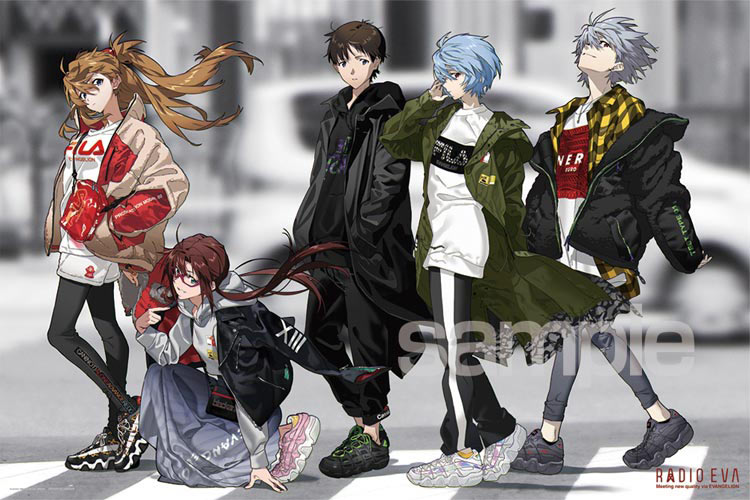 RADIO  EVA  Illustration 04 スポーツMIXスタイル　(エヴァンゲリオン)　1000ピース　ジグソーパズル　YAM-10-1367　［CP-SS］ 50×75cm