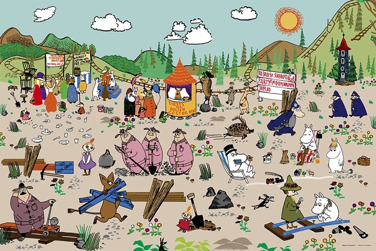 スナフキンの鉄道 （ムーミン）　1000ピース　ジグソーパズル　YAM-10-1424　［CP-SS］ 50×75cm