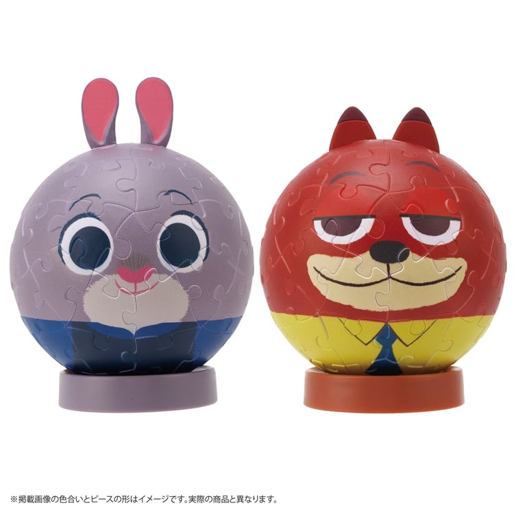 パズころりん -ジュディ＆ニック-　 （ディズニー）　60ピース　YAM-2003-514　［CP-WS］ 直径7.6cm