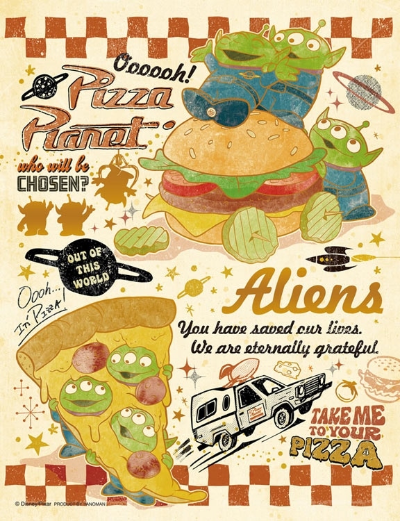 カラフル・ゴールド/エイリアン　(トイストーリー)　300ピース　ジグソーパズル　●予約　YAM-42-126 16.5×21.5cm