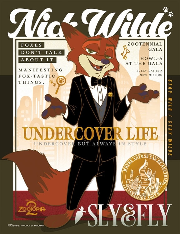 カラフル・ゴールド/ニック（タキシード）　(ズートピア)　300ピース　ジグソーパズル　●予約　YAM-42-127 16.5×21.5cm