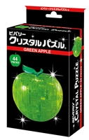 BEV-50239　クリスタルパズル　グリーン アップル　44ピース　立体パズル