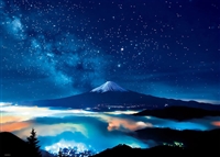 満天の星空と富士（風景）　600ピース　ジグソーパズル　BEV-66-127　［CP-FJ］