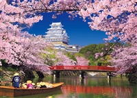 桜彩る姫路城 （風景）　600ピース　ジグソーパズル　BEV-66-157　［CP-SA］