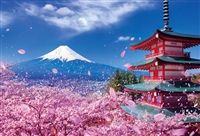 富士と桜舞う浅間神社 （風景）　1000マイクロピース　ジグソーパズル　BEV-M81-588　［CP-SA］