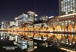 東京都千代田区「日比谷濠 夜景」　300ピース　ジグソーパズル　●予約　CUT-300-481