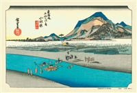 東海道五拾三次 小田原（酒匂川）　(歌川広重)　300ピース　ジグソーパズル　CUT-300-710
