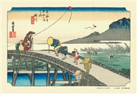 東海道五拾三次 掛川（秋葉山遠望）　(歌川広重)　300ピース　ジグソーパズル　CUT-300-727