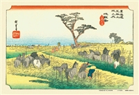 東海道五拾三次 池鯉鮒（首夏馬市）　(歌川広重)　300ピース　ジグソーパズル　CUT-300-740