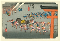 東海道五拾三次 宮（熱田神事）　(歌川広重)　300ピース　ジグソーパズル　CUT-300-742