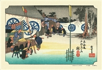 東海道五拾三次 関（本陣早立）　(歌川広重)　300ピース　ジグソーパズル　CUT-300-748