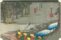 東海道五拾三次 土山（春之雨）　(歌川広重)　300ピース　ジグソーパズル　CUT-300-750