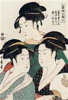 当時三美人　(喜多川歌麿)　300ピース　ジグソーパズル　CUT-300-760