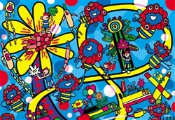 ミャクミャク∞脈々と彩る蜂の舞 （ミャクミャク）　300ピース　ジグソーパズル　ENS-300-3190