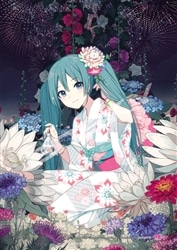 Summer flowers　(初音ミク)　208ピース　ジグソーパズル　●予約　ENS-208-ML13