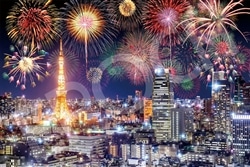 東京夜景と花火　1000ピース　ジグソーパズル　●予約　EPO-11-622s　［CP-JS］