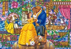 愛のステンドグラス（美女と野獣）　(美女と野獣)　500ピース　ジグソーパズル　●予約　TEN-DSG500-704