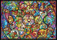 TEN-D500-457　ディズニー　オールスターステンドグラス（オールキャラクター）　500ピース　ジグソーパズル
