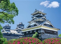つつじ咲く熊本城（熊本） （風景）　500ピース　ジグソーパズル　YAM-05-1078