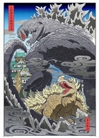 巨獣激突大阪城乃図　(ゴジラ)　500ピース　ジグソーパズル　●予約　YAM-05-1101