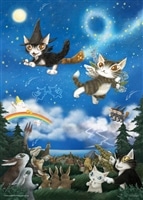 天使と悪魔のダヤン 輝く夜空をみんなで見上げて　(わちふぃーるど)　500ピース　ジグソーパズル　●予約　YAM-05-1107