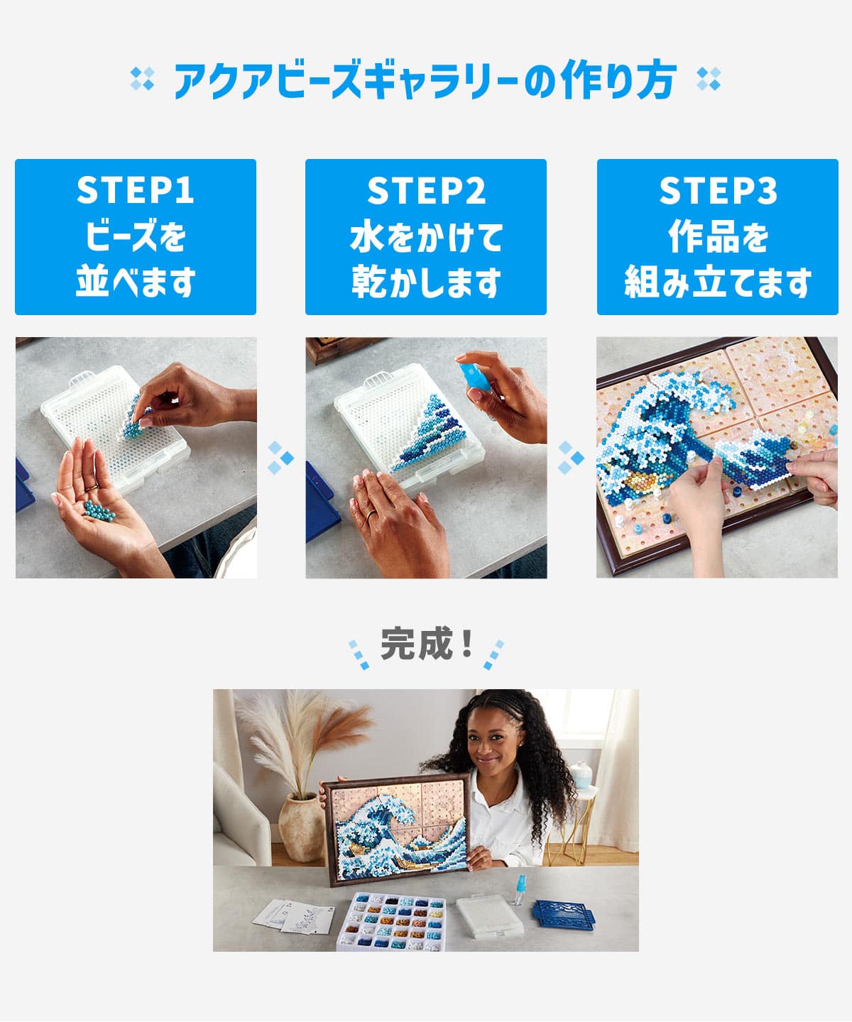 アクアビーズギャラリーの作り方