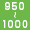 950`1000s[X